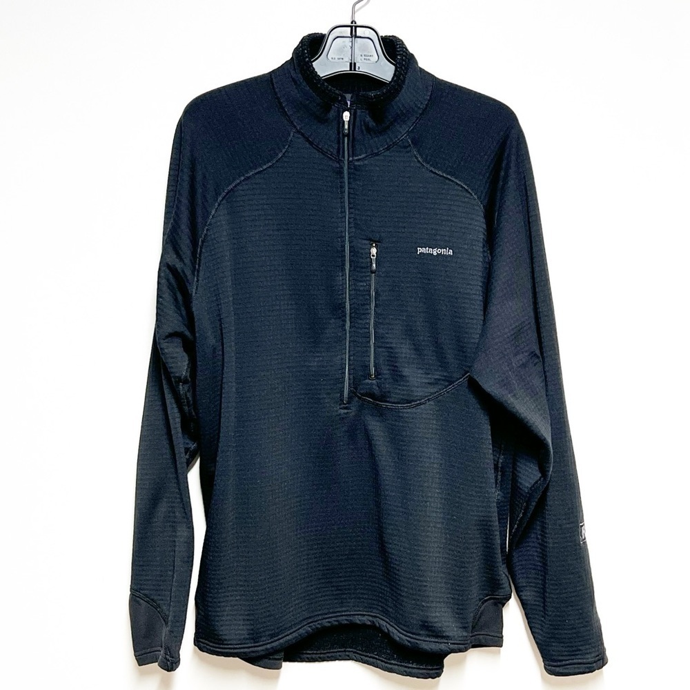 Rare Vintage Patagonia Regulator Polartec Fleece Sweater Black Made In USA XL